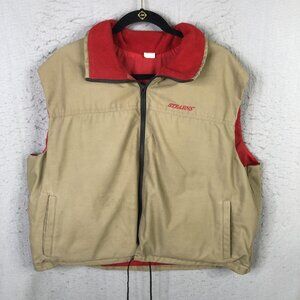 Vintage Stearns Boating Vest Adult 2XL 50-52 Tan Red Type III PFD USA Jacket